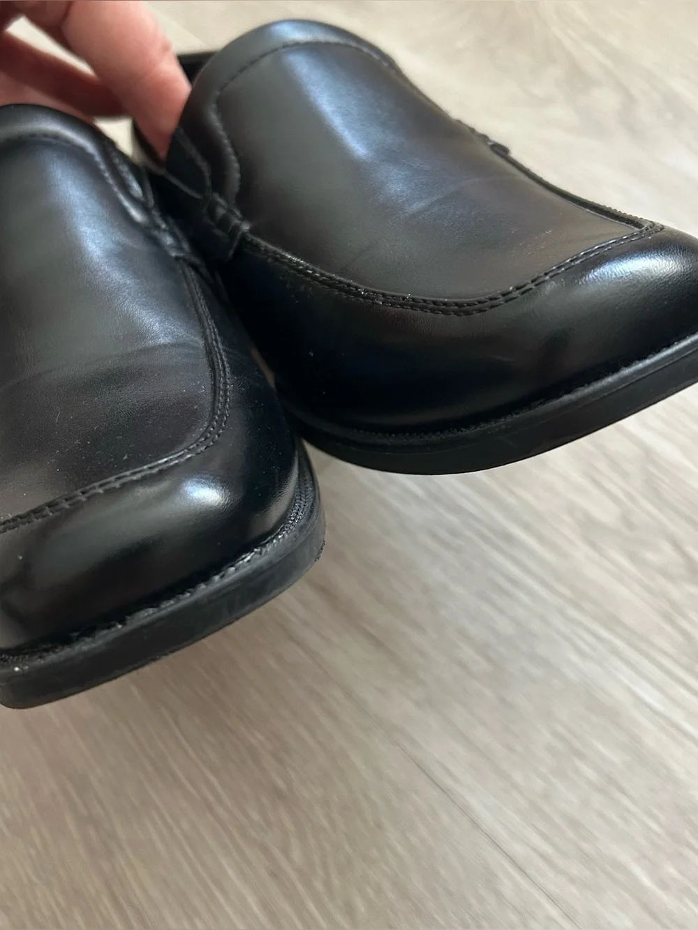 Perry Ellis Portfolio Black Sammy Slip On Loafer Dress Shoes Boys Size 2